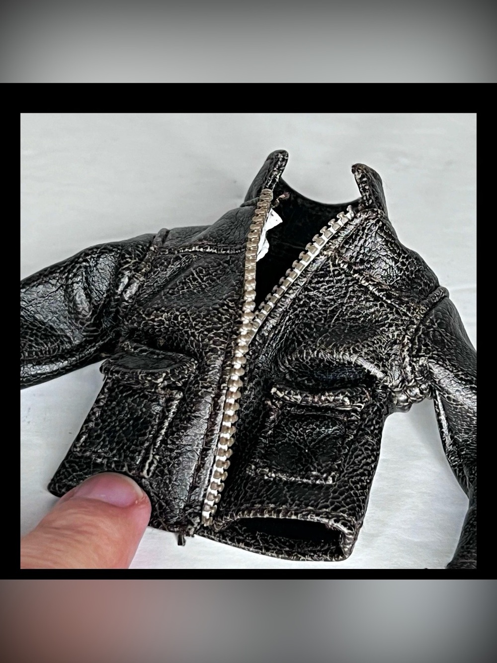 Doll Leather Jacket with Pockets 11-12 Doll Possibly Bratz Male Doll